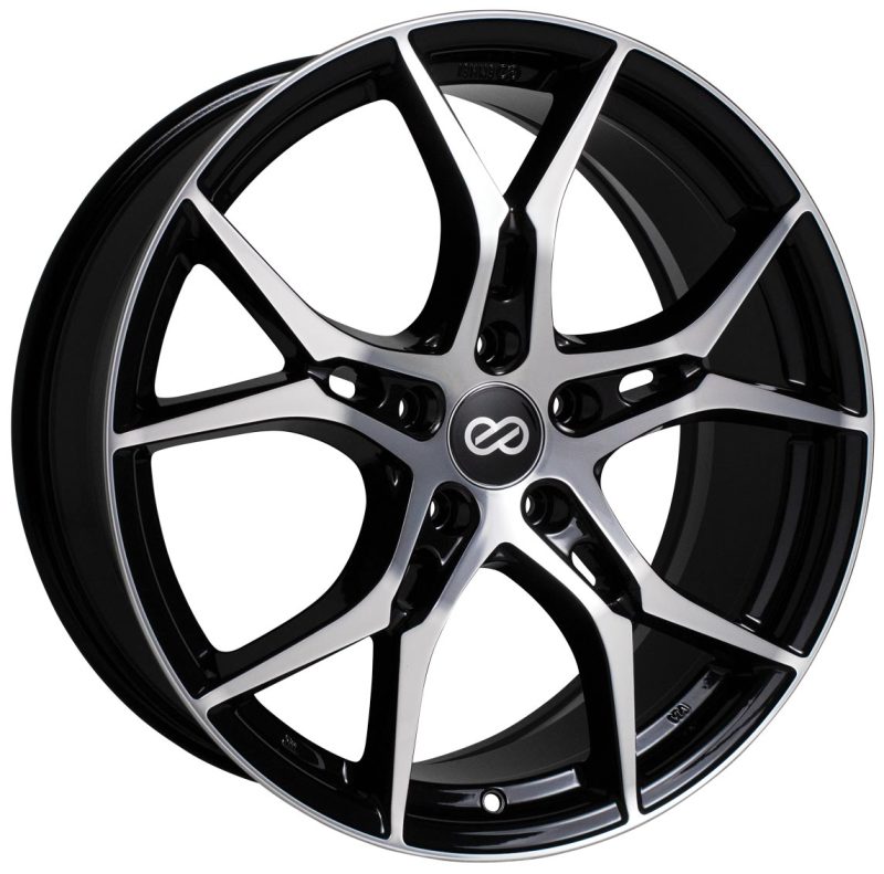 Enkei Vulcan 19X8.0 35mm Offset 5x114.3 Bolt 72.6mm Bore Black Machined Wheel Enkei