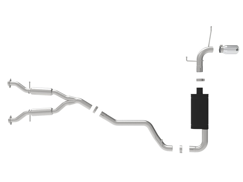 aFe Large Bore HD 3in 304 SS Cat-Back Exhaust w/ Polished Tips 14-19 Jeep Grand Cherokee V6-3.6L aFe