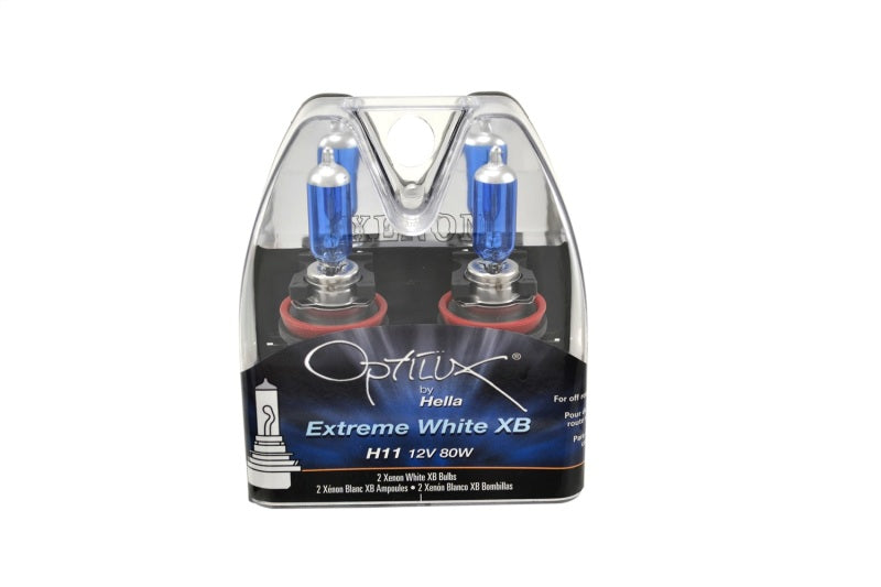 Hella Optilux XB Extreme Type H11 12V 80W Blue Bulbs - Pair - eliteracefab.com