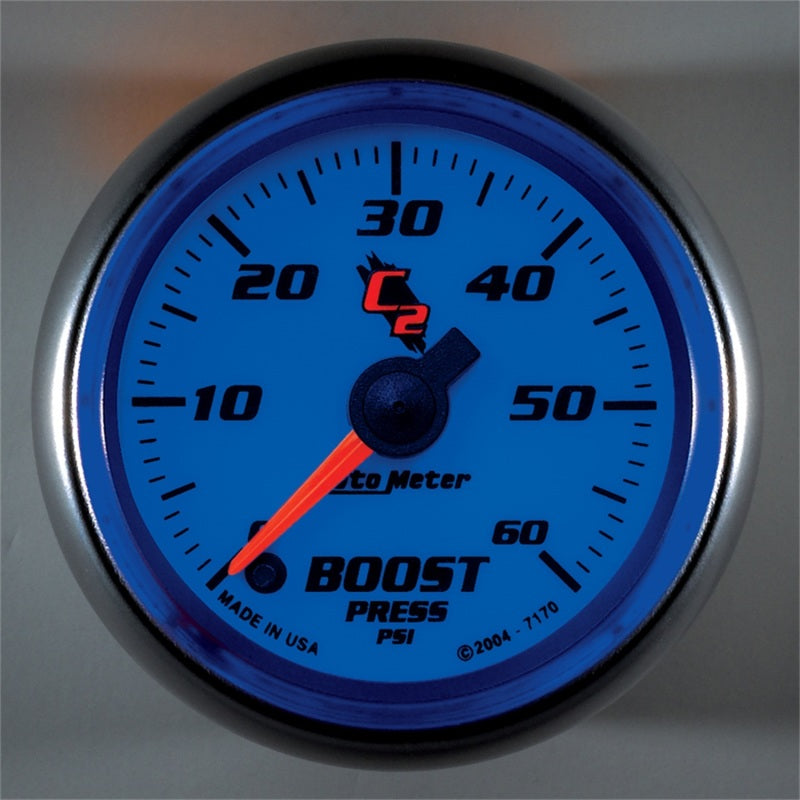 AutoMeter Gauge Boost 2-1/16in. 60PSI Digital Stepper Motor C2 7170