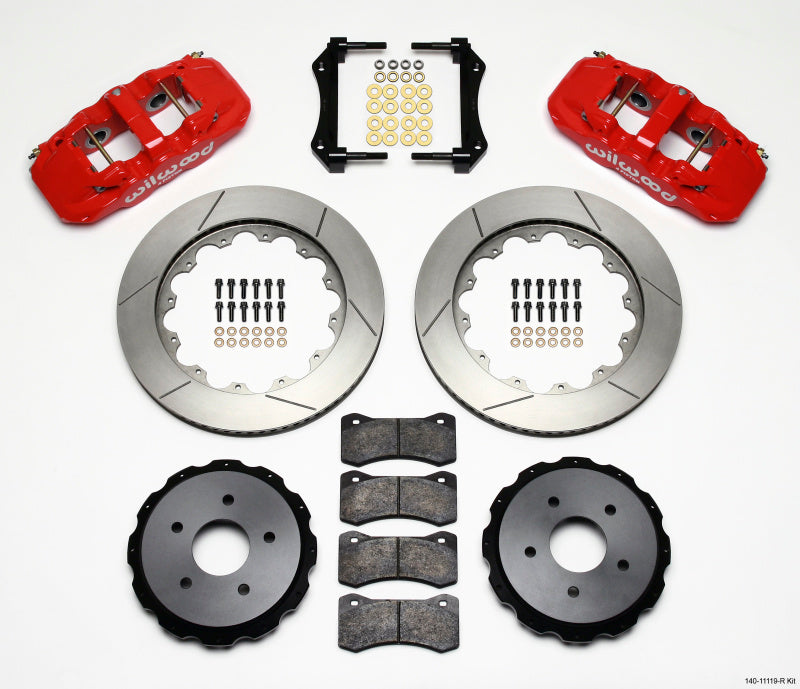 Wilwood AERO4 Rear Kit 14.00in Red 97-04 Corvette C5/Z06 05-13 C6 Wilwood