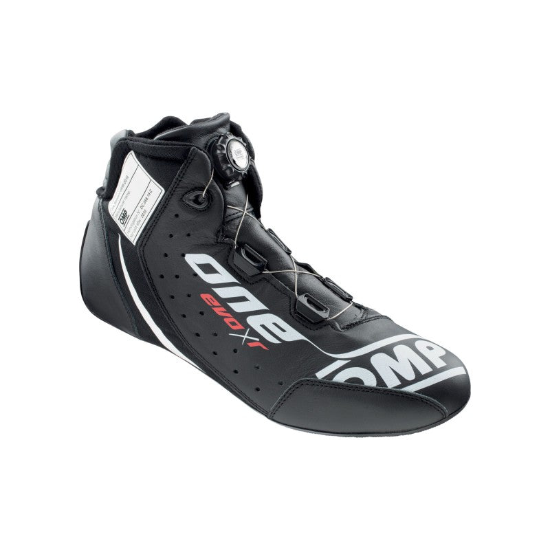 OMP One Evo X R Auto Racing Shoes - Black - EU 44/US 10.5 - FIA 8856-2018