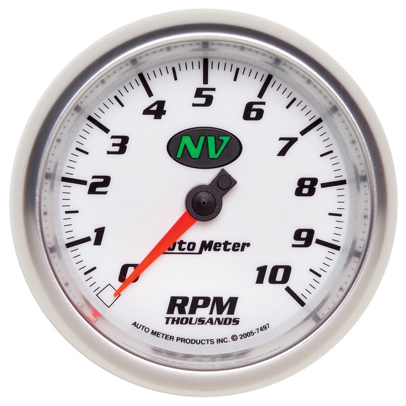 AutoMeter Gauge Tachometer 3-3/8in. 10K RPM In-Dash NV 7497