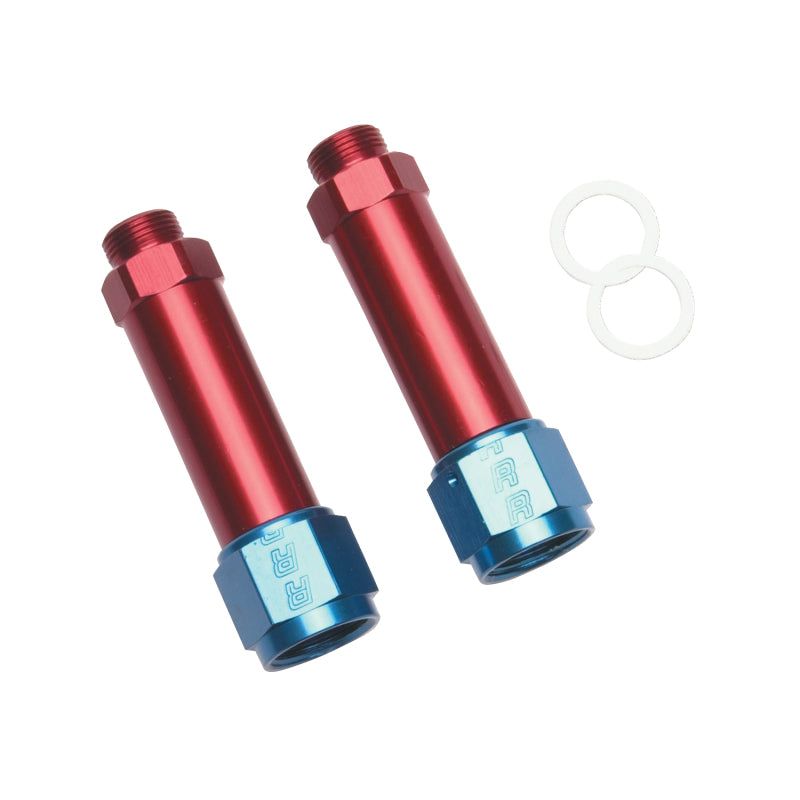 -8 AN Demon/BG Carburetor Inlet Fittings 9/16-24 3.25 in Pair - 640770