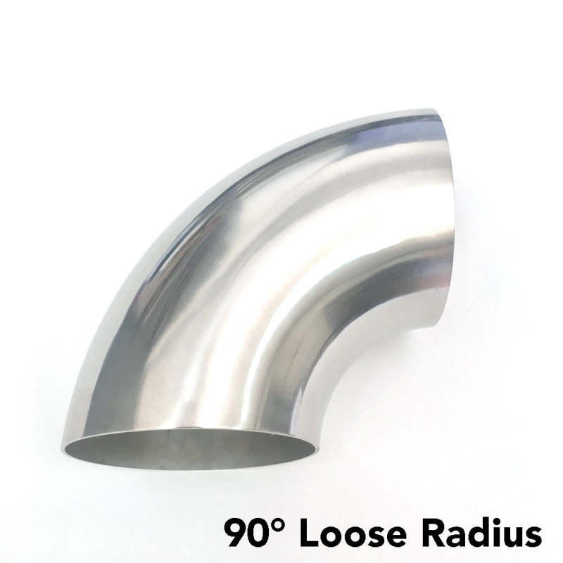 Ticon 2.5in Titanium 90° Elbow 1.5D Radius 1mm/.039in (No Leg)