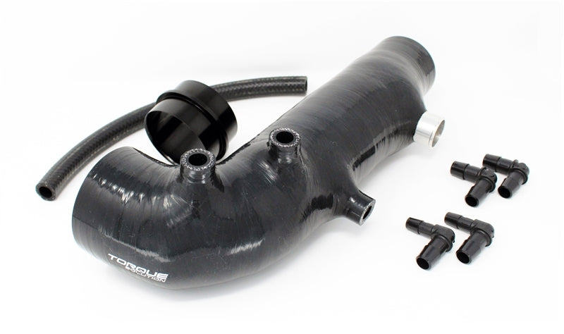 Torque Solution Turbo Inlet Hose Black: 02-07 Subaru WRX / 04-18 STI / 05-09 Legacy GT / 04-13 FTX - eliteracefab.com