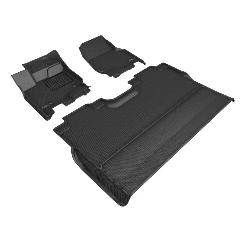 3D Maxpider 22-23 Ford F-150 Supercrew Kagu Floor Mat- Black R1 R2 3D MAXpider
