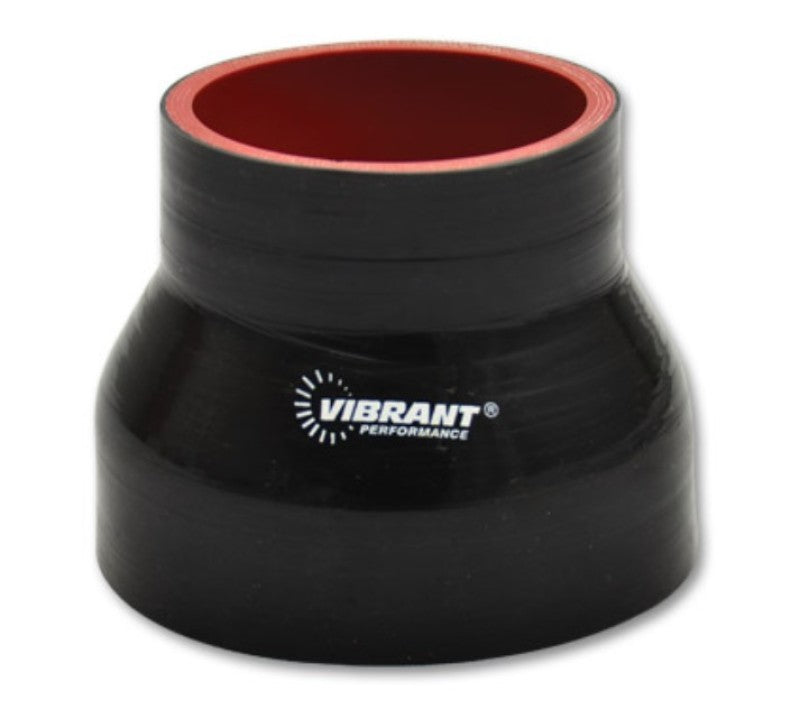 Vibrant 4 Ply Reducer Coupler 3in ID x 2.5in ID x 4.5n Long - Black - eliteracefab.com