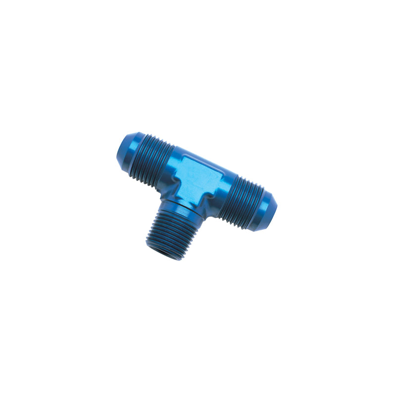 Russell -3 AN Flare to 1/8 in NPT Tee Adapter Blue - 661060