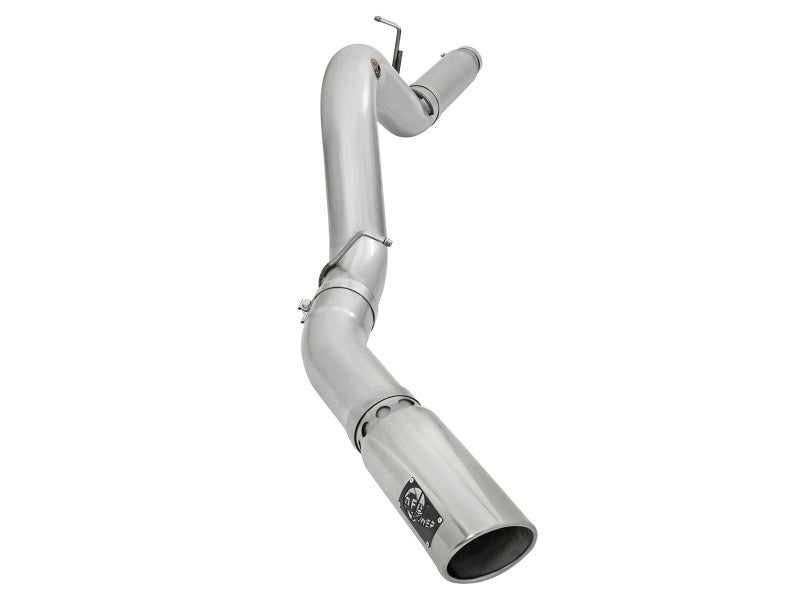 aFe Atlas Exhaust 5in DPF-Back Aluminized Steel w/ Polished Tips 16-17 GM Diesel Truck V8-6.6L (td) aFe