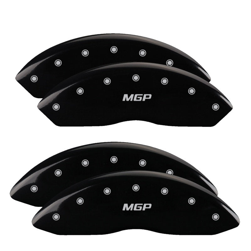MGP 4 Caliper Covers Engraved Front & Rear MGP Black finish silver ch MGP