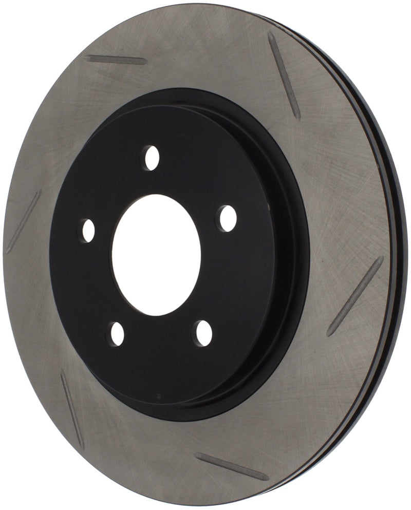 StopTech Power Slot 05-10 Mustang V6/4.0L / GT V8-4.6L Rear Left Slotted Rotor - eliteracefab.com