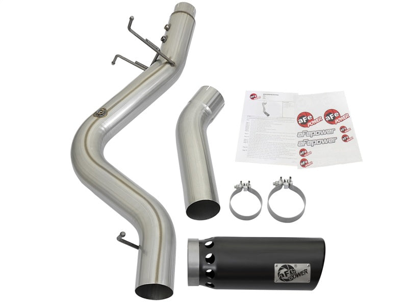aFe ATLAS 5in DPF-Back Aluminized Steel Exhaust System GM Diesel Trucks 2017 V8 6.6L (td) L5P aFe