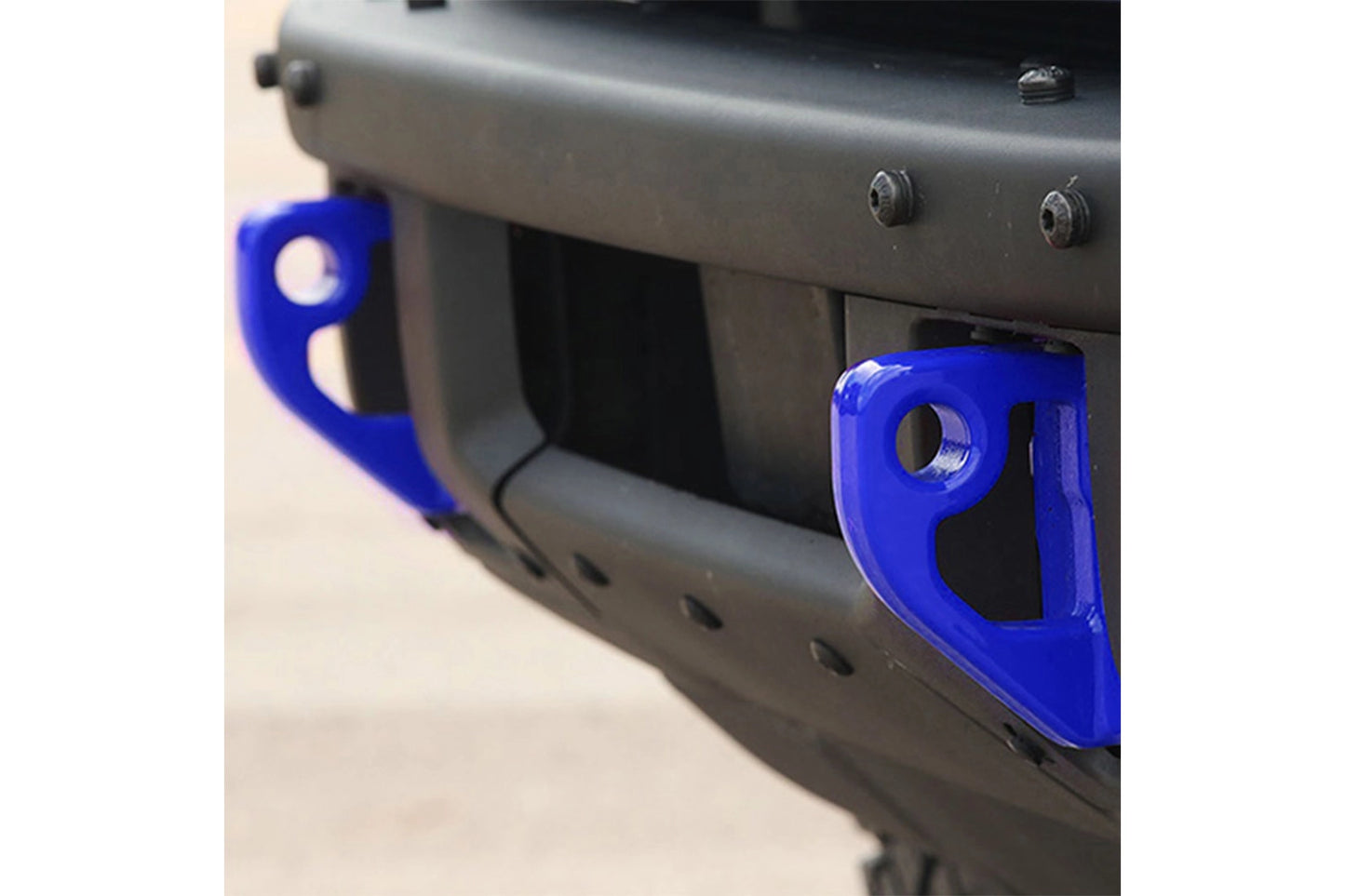 Ford Racing 2021+ Bronco Front Bumper Tow Hooks - Blue (Pair) - eliteracefab.com