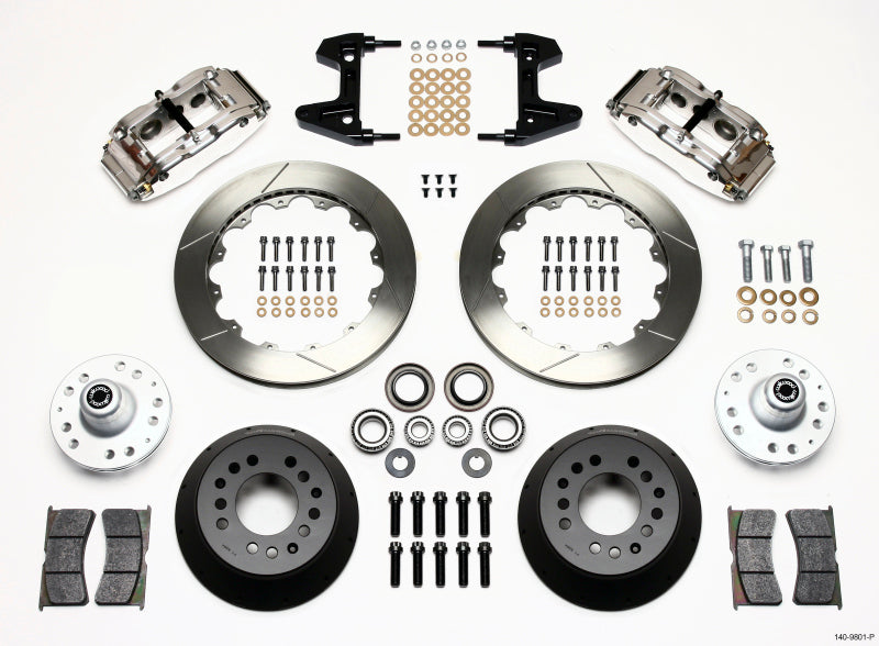 Wilwood Narrow Superlite 6R Front Hub Kit 12.88in Polished 74-80 Pinto/Mustang II Disc Spindle only Wilwood