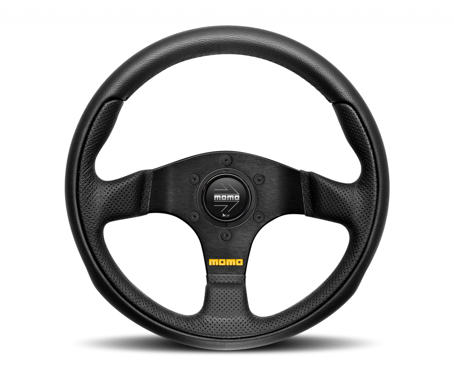 MOMO Team 300mm Black Leather Steering Wheel (TEA30BK0B) MOMO