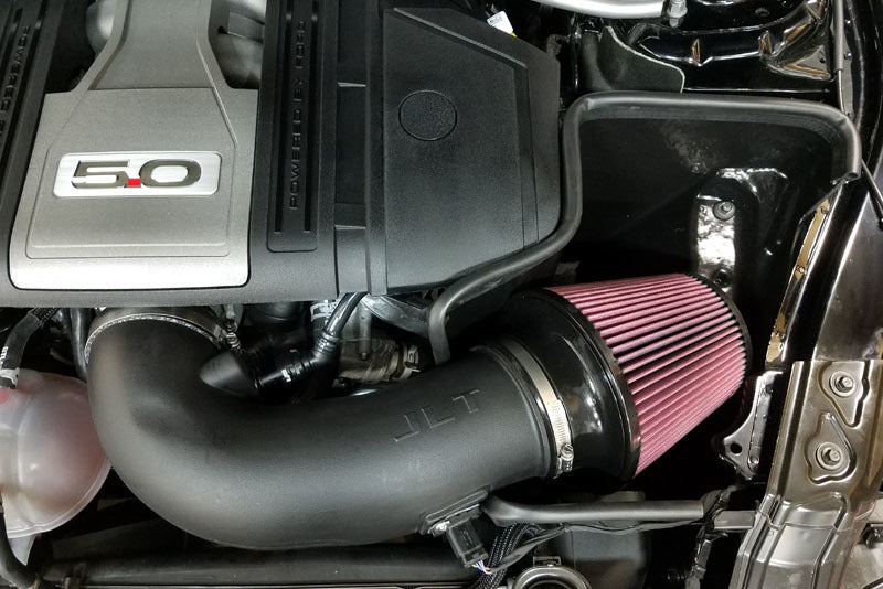 JLT 18-21 Ford Mustang GT Black Textured Cold Air Intake Kit w/Red Filter - Tune Req - eliteracefab.com