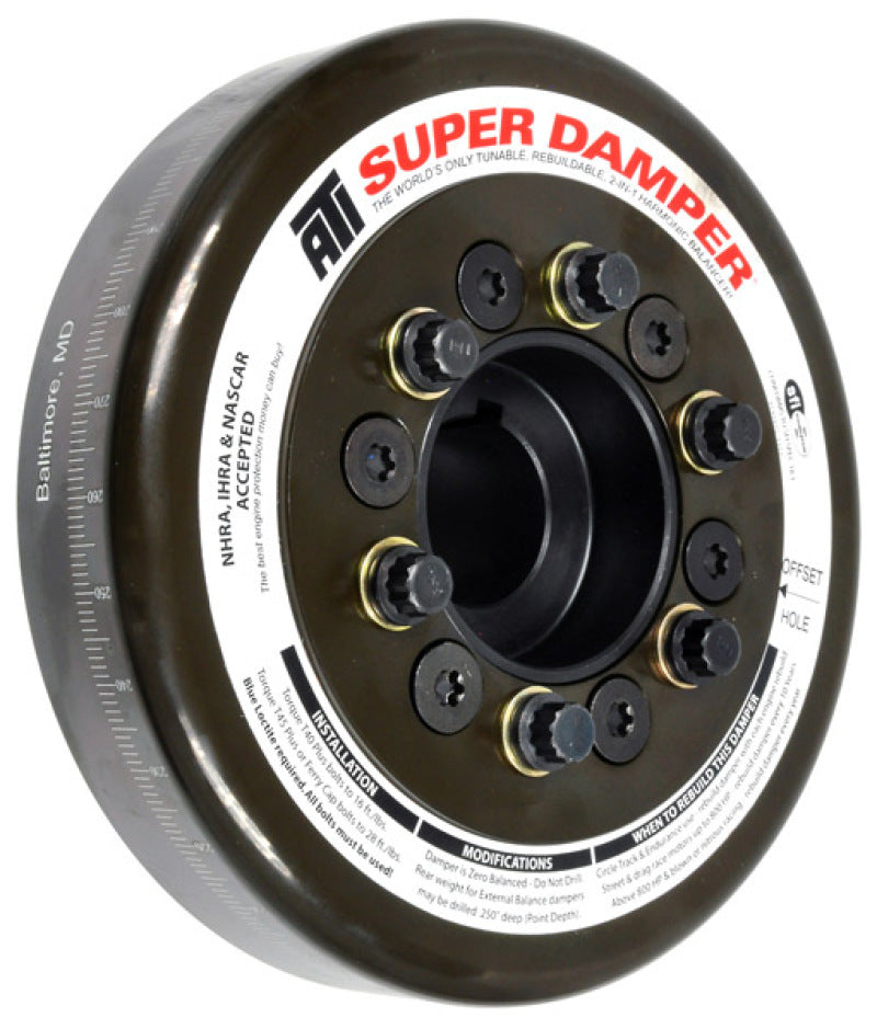 ATI Damper - 7.074in - Steel - Oliver Tractor - 6 Cyl - Chevy Front - 3 Ring - Diesel ATI917368