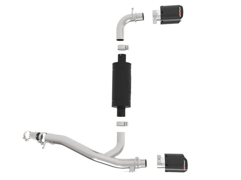 aFe Takeda 3in 304 SS Axle-Back Exhaust System w/ Carbon Fiber Tips 16-18 Ford Focus RS I4-2.3L (t) aFe