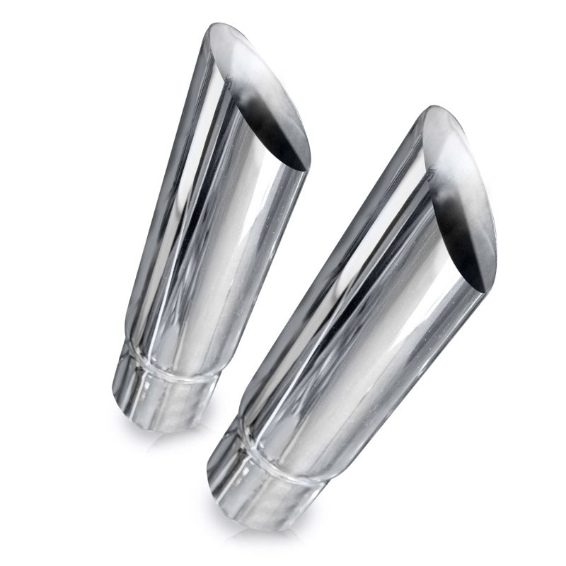 Stainless Works Slash Cut Exhaust Tips 2.5in ID Inlet Stainless Works