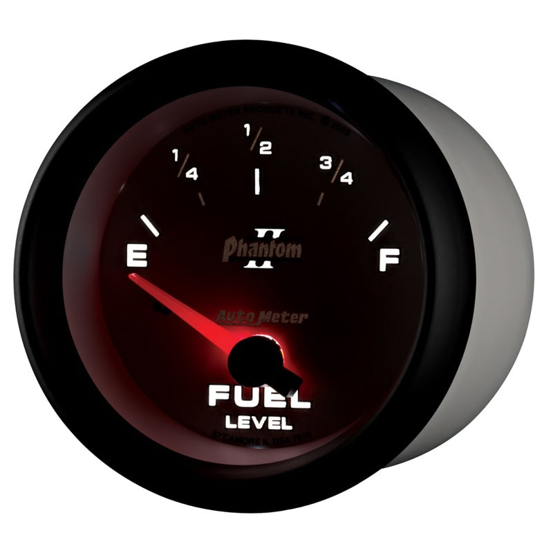 AutoMeter Gauge Fuel Level 2-5/8in. 240 Ohm(e) to 33 Ohm(f) Elec Phantom II 7816