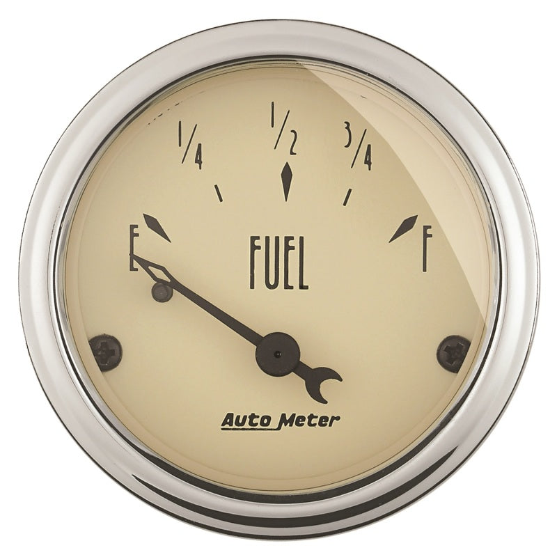 Autometer 2-1/16in Antique Beige 0E to 90F Electric Fuel Level Gauge 1815