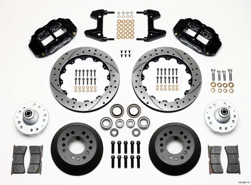 Wilwood Narrow Superlite 6R Front Hub Kit 12.88in Drilled 74-80 Pinto/Mustang II Disc Spindle only Wilwood