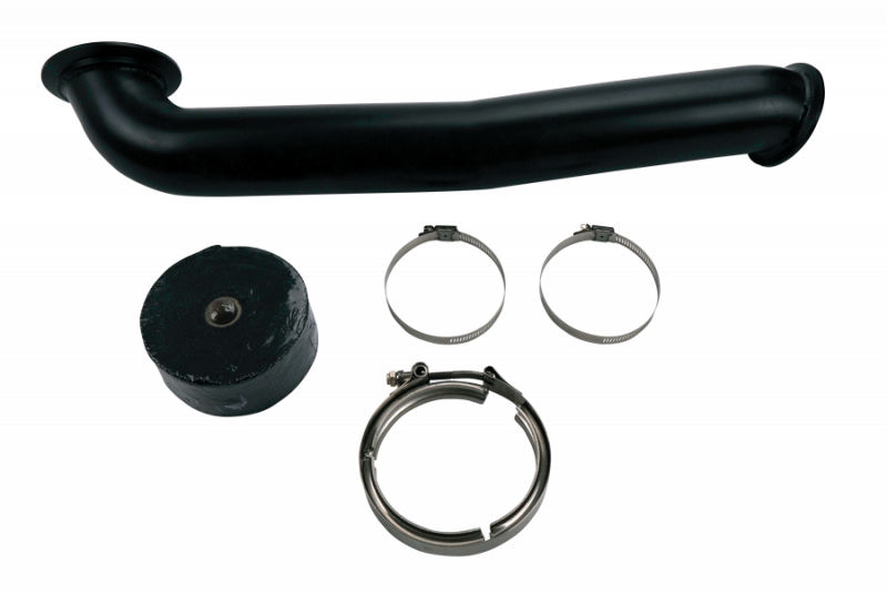 Wehrli GMC/Chevrolet LLY/LBZ/LMM Duramax 6.6L w S400 Single Turbo 3in Down Pipe - Black Wehrli