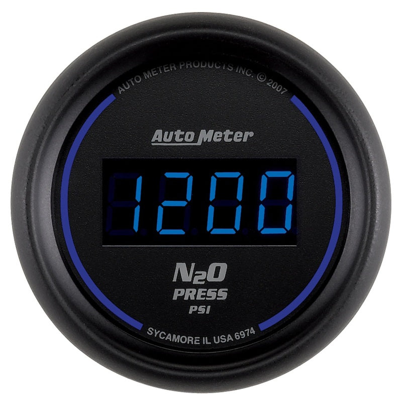 Autometer Ultra-Lite 2-1/16in 1600 PSI Digital Nitrous Pressure Gauge - Black 6974