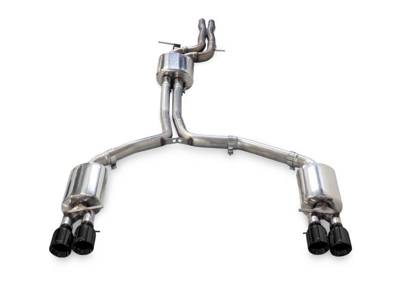 AWE Tuning Audi C7 A7 3.0T Touring Edition Exhaust - Quad Outlet Diamond Black Tips AWE Tuning