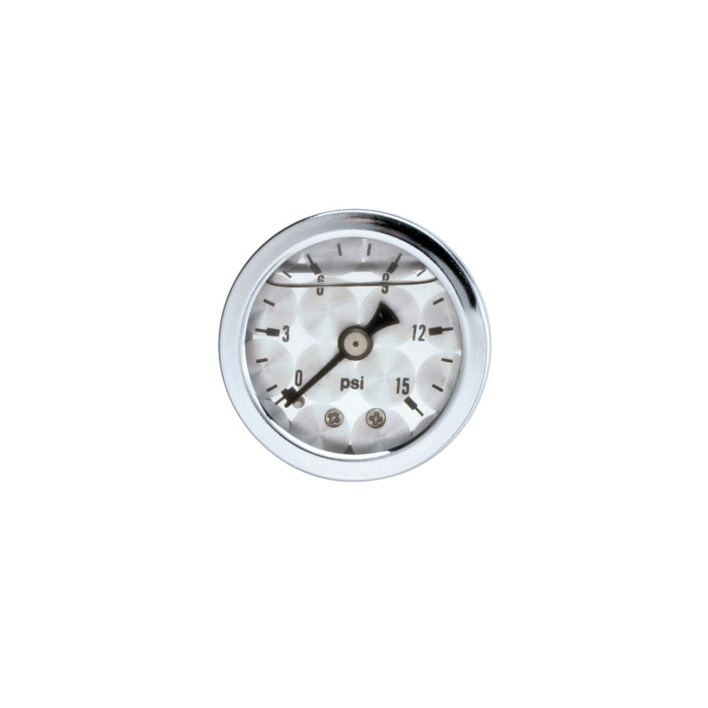 Russell Fuel Press. Gauge 0-15 PSI Liquid-Filled Machine Face - 650390