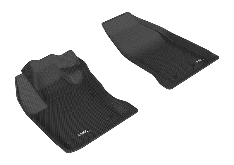 3D MAXpider L1FA00511509 2015-2019 Fiat 500X Kagu 1st Row Floormat - Black