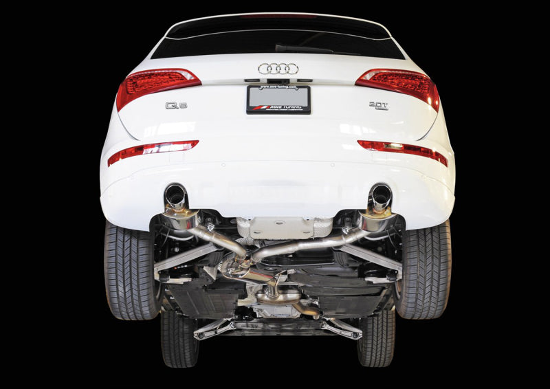 AWE Tuning Audi 8R Q5 2.0T Touring Edition Exhaust - Polished Silver Tips AWE Tuning
