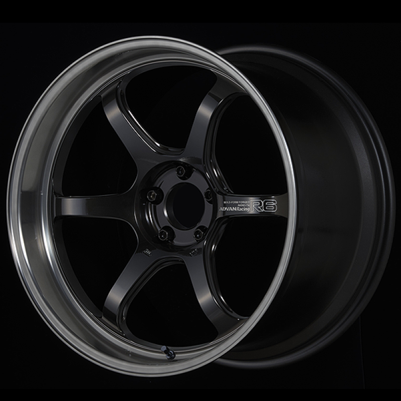 ADVAN Racing R6 20x10 +25 5x112 Wheel - Machining & Black Coated Graphite - YA60K25MBG