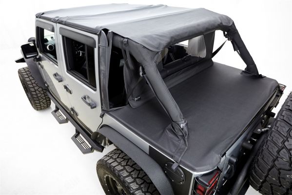 Rampage 2007-2018 Jeep Wrangler(JK) Unlimited 4-Door Tonneau Cover - Black Diamond - eliteracefab.com