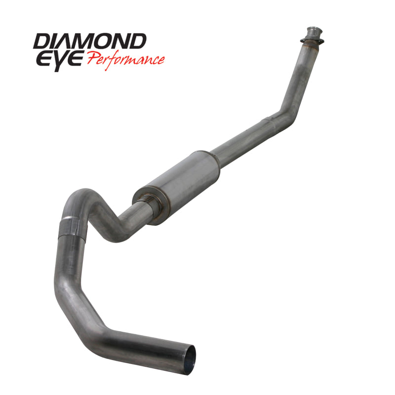 Diamond Eye KIT 4in TB MFLR RPLCMENT PIPE SGL SS: 98.5-02 DODGE CUMMINS 5.9L Diamond Eye Performance