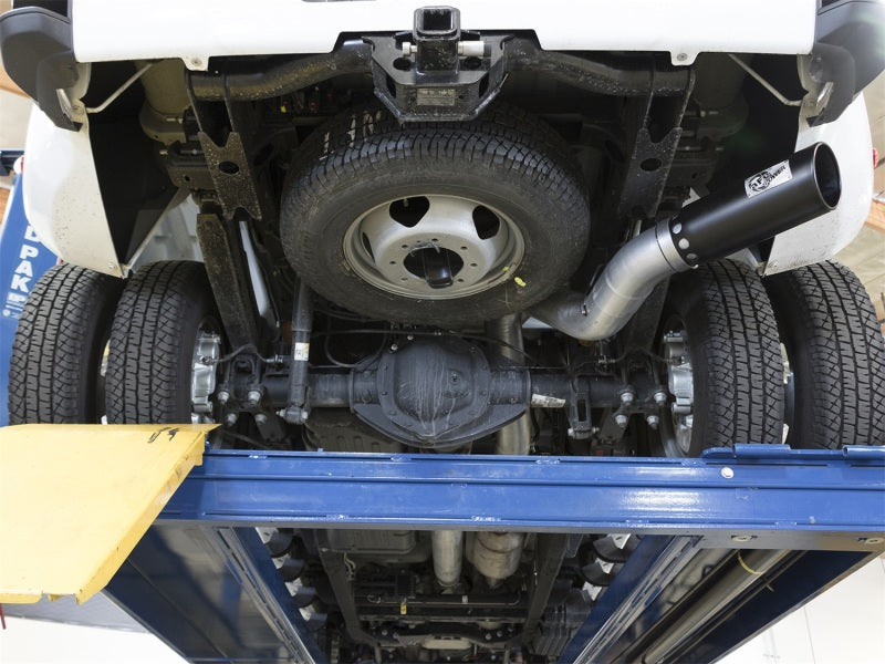 aFe ATLAS 5in DPF-Back Aluminized Steel Exhaust System GM Diesel Trucks 2017 V8 6.6L (td) L5P aFe