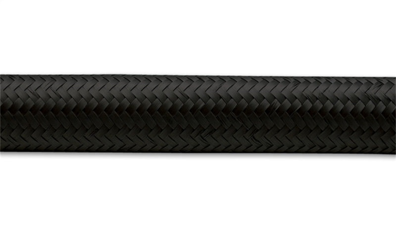 Vibrant -6 AN Black Nylon Braided Flex Hose (20 foot roll) - eliteracefab.com
