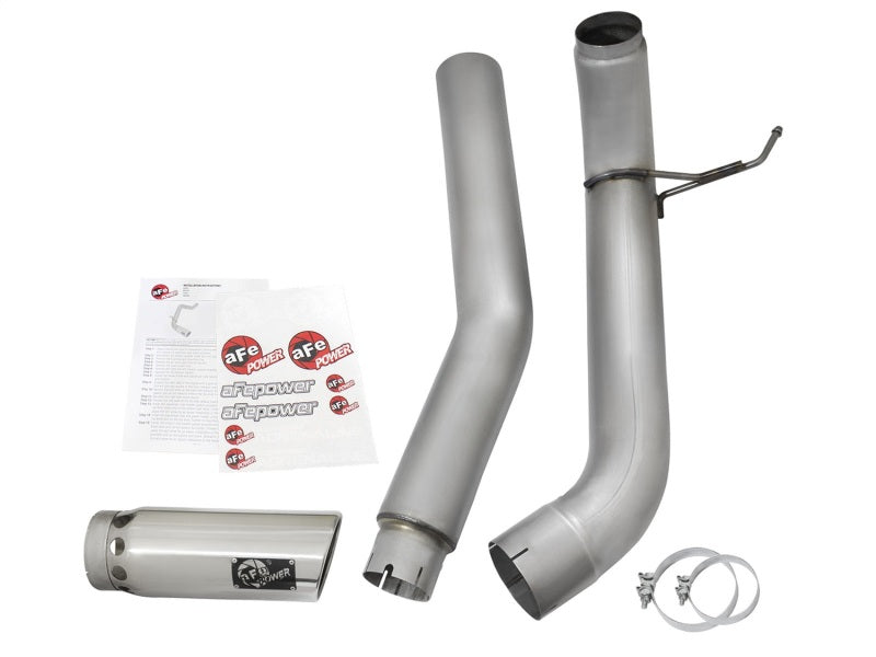 aFe Atlas Exhaust 5in DPF-Back Exhaust Aluminized Steel 2016 Nissan Titan XD V8-5.0L w/ Polished Tip aFe