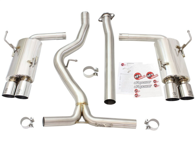 aFe Takeda 3in SS Exhaust Cat-Back 15-16 Subaru WRX/STI 2.0L/2.5L Polished Tips aFe