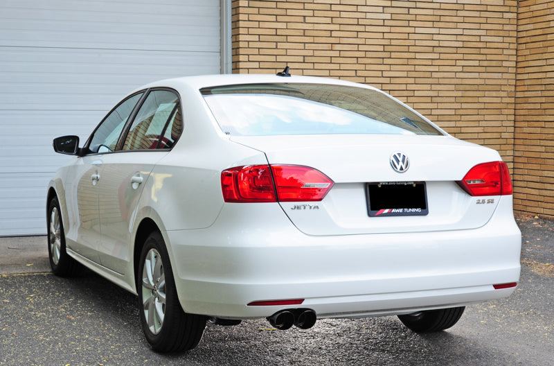 AWE Tuning Mk6 Jetta 2.5L Touring Edition Exhaust - Diamond Black Tips AWE Tuning