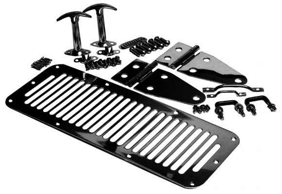 Rampage 1987-1995 Jeep Wrangler(YJ) Hood Set - Black - eliteracefab.com
