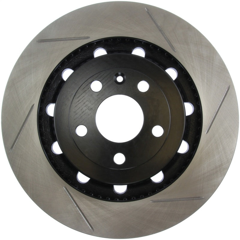 StopTech 17 Ford Flex/ 17 Ford Explorer w/ Heavy Duty Brakes Front Left Slotted Rotor Stoptech