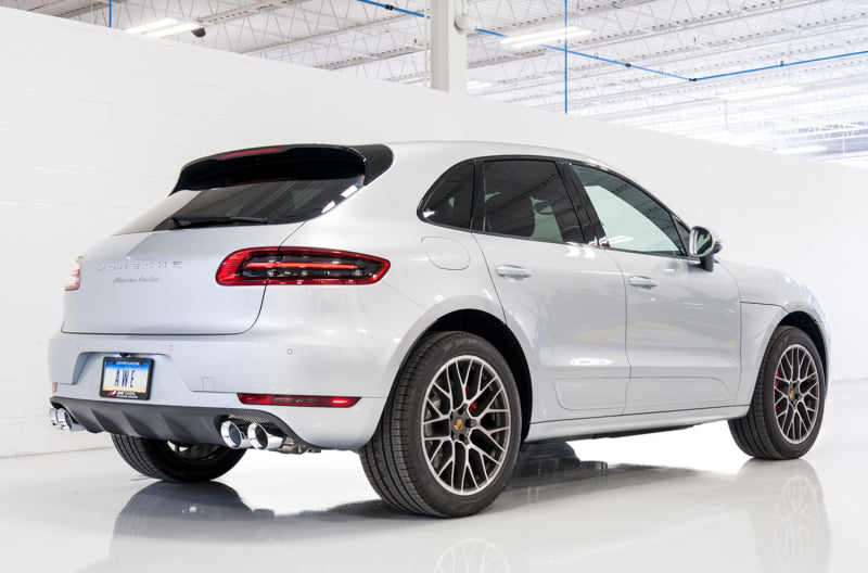 AWE Tuning Porsche Macan Track Edition Exhaust System - Chrome Silver 102mm Tips AWE Tuning
