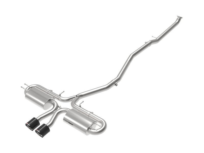 aFe POWER Takeda 3in 304 SS Cat-Back Exh w/Center Carbon Fiber Tips 17-19 Honda Civic Si L4-1.5L (t) aFe