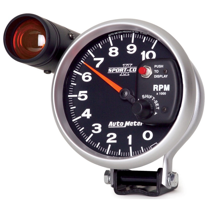 Autometer Sport-Comp II 5 inch 0-10000 RPM Pedestal Mount Tachometer Shift-Lite 3699