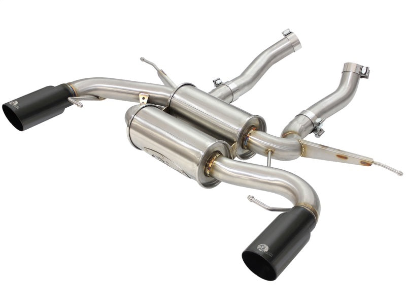 aFe MACHForce XP 2.5in Axle Back Stainless Exhaust w/ Black Tips 07-13 BMW 335i 3.0L L6 (E90/92) N55 aFe