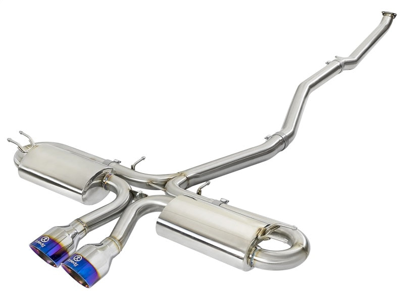 aFe Takeda 3in 304 SS Cat-Back Exhaust System w/ Blue Tips 2017 Honda Civic Si I4 1.5L (t) aFe