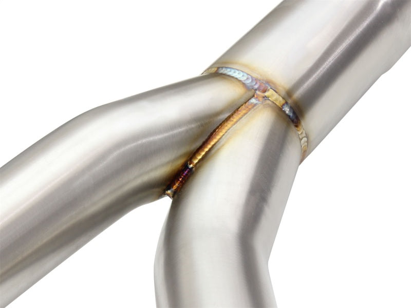 aFe MACHForce XP SS-304 Polish Tip 3.0in-2.5in Dia Cat Back Exhaust 11-13 BMW 335i (E90/E92) 3.0L aFe