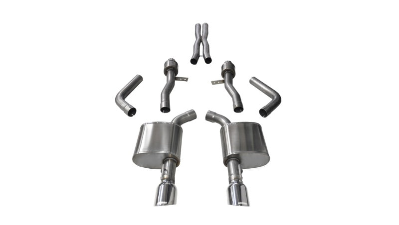 Corsa 15-16 Dodge Charger SRT / Scat Pack / R/T 6.4L Polished Sport Cat-Back Exhaust - eliteracefab.com